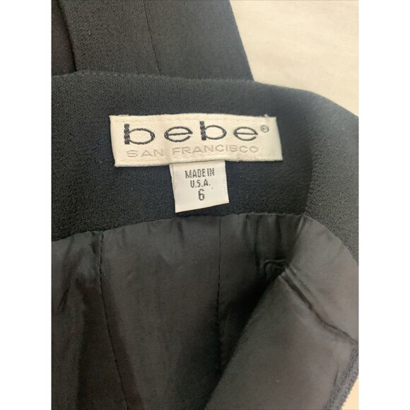 Rare VtG 80’90’BEBE Mini Pleated Dress Set Long Jacket Vest Made USA Sz 6 Small - Picture 15 of 16